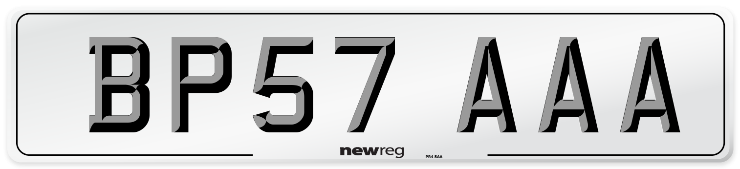 BP57 AAA Number Plate from New Reg